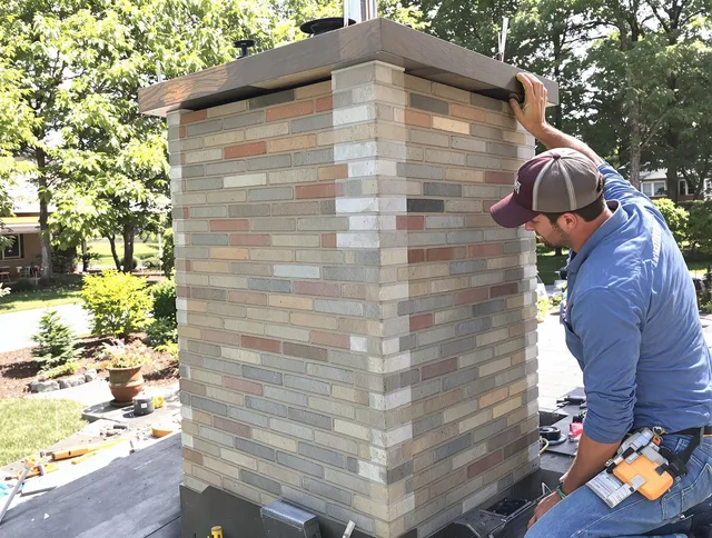 Reynoldsburg Chimney Sweep completing a modern chimney remodel in Reynoldsburg, OH