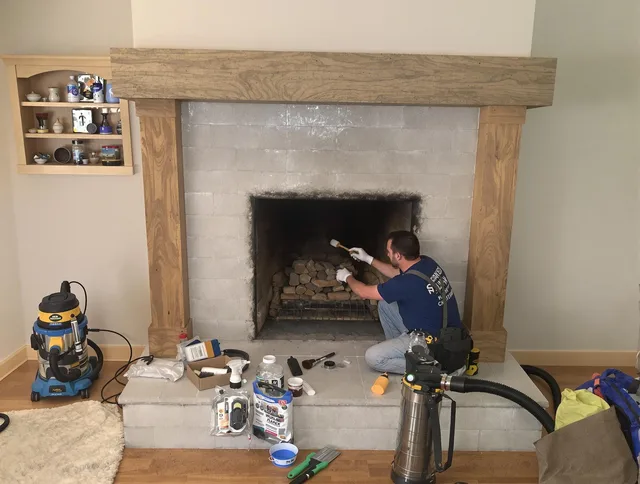 Detailed creosote removal process by Reynoldsburg Chimney Sweep in Reynoldsburg, OH