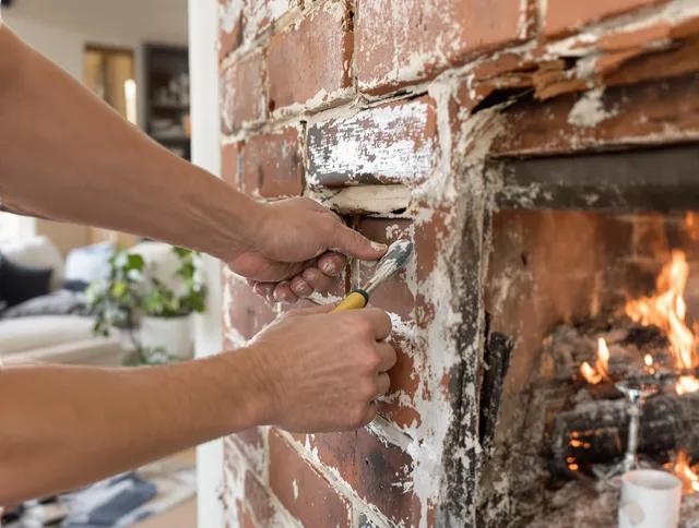 Routine fireplace repair by Reynoldsburg Chimney Sweep in Reynoldsburg, OH